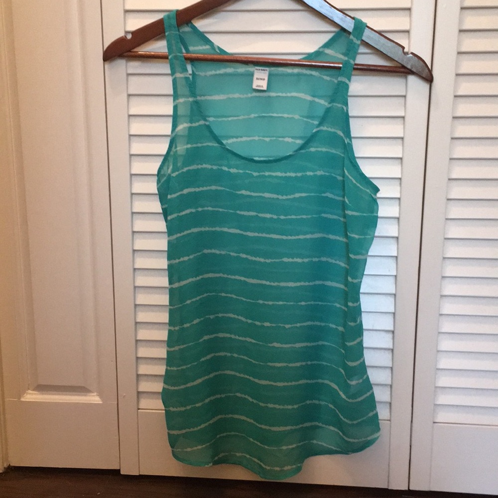 Old Navy blue and white stripe tank